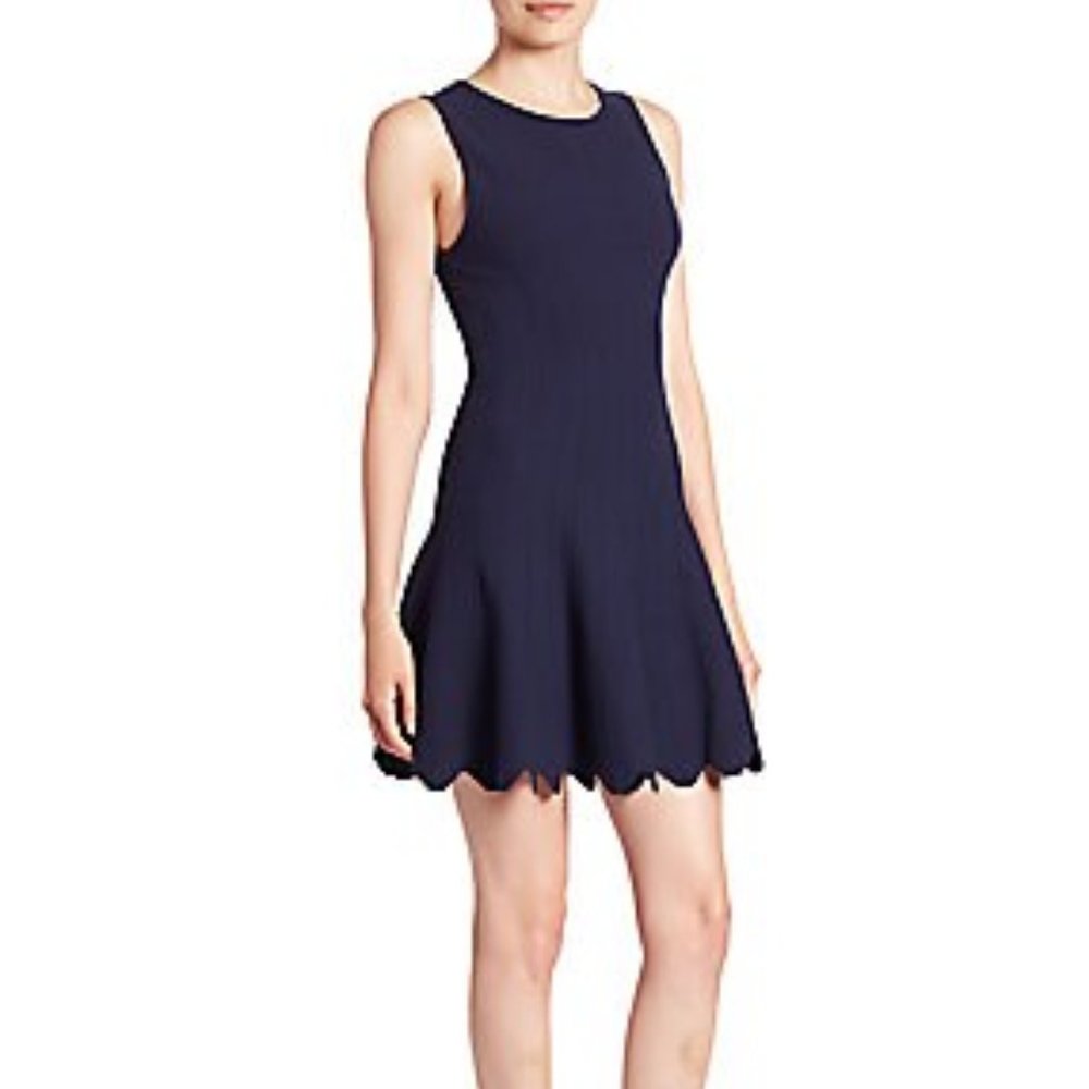 ♦️SOLD♦️Alice + Olivia Scalloped Fit-&-Flare Dress NWOT